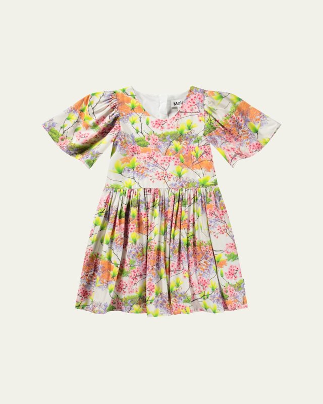 Carlin Floral-Print Dress, Size 7-12